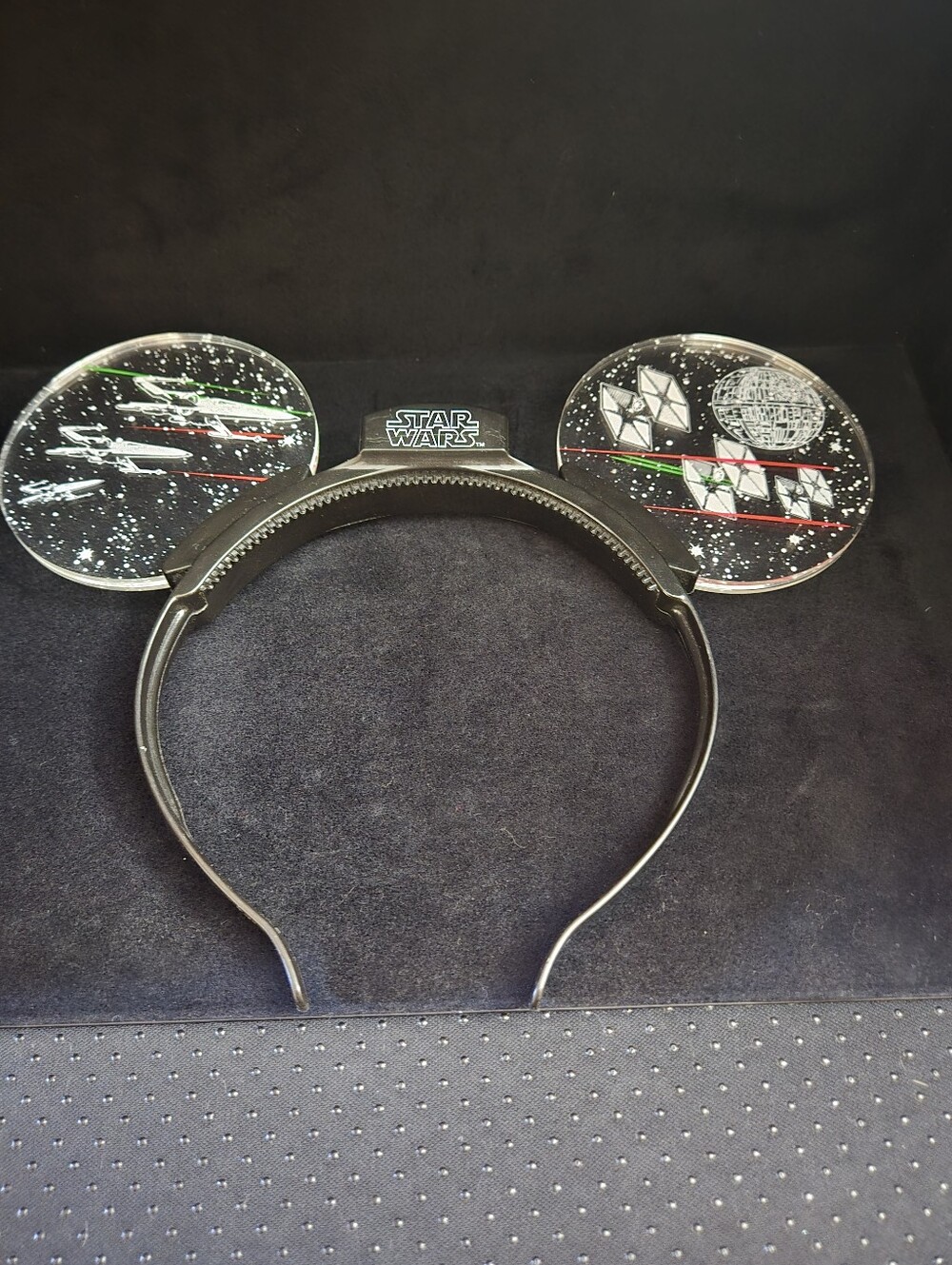 Star Wars Clear Light Up X-wing, Tie Fighters And Lasers Mickey Ears Headband